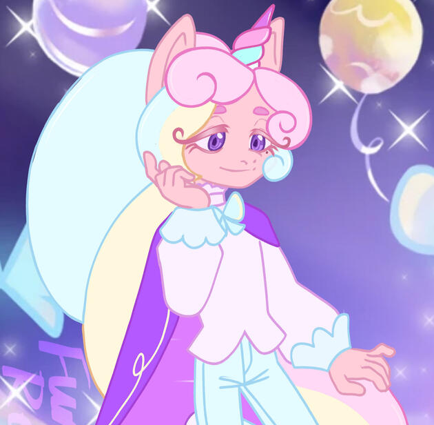 cream unicorn cookie!!! the beloved ever!!!! (used the gacha bg bc i'm lazy)