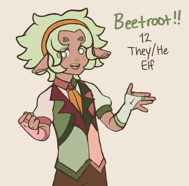 my original character, beetroot rootabaga